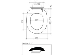 Profile Soft Close Toilet Seat Diecast Hinge White