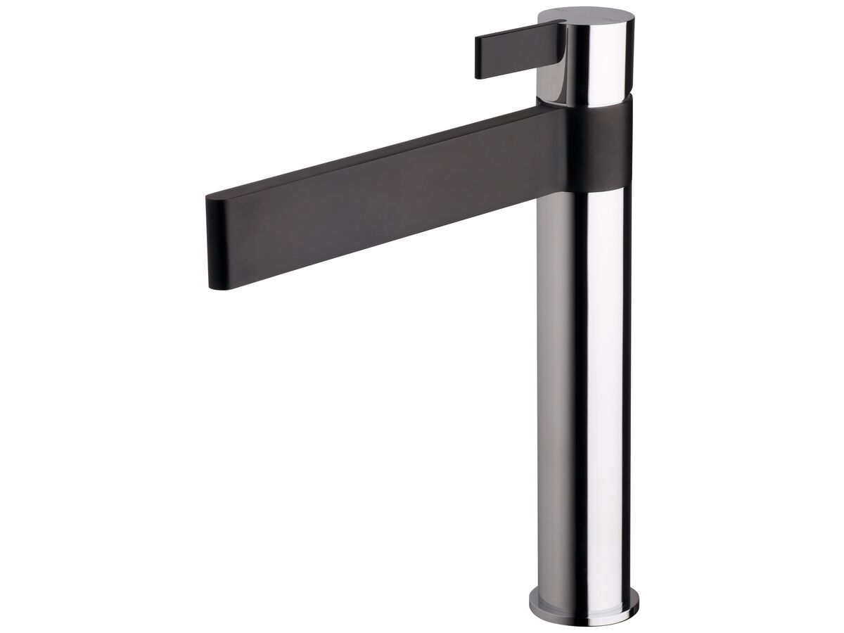 Milli Axon Sink Mixer Tap with Black Outlet Chrome / Matte Black (5