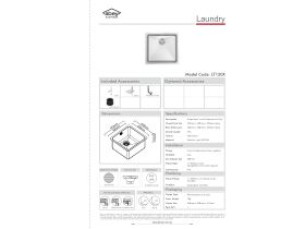 Specification Sheet - R25 Laundry Sink Only 470X450