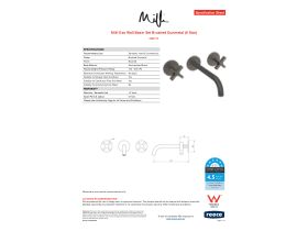 Specification Sheet - Milli Exo Wall Basin Set Brushed Gunmetal (6 Star)