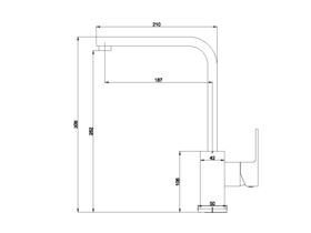 Mizu 1700 Gooseneck Sink Mixer Large Chrome (4 Star)