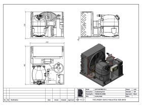 Tecumseh AJ2 HTA Condensing Unit 3/4HP R404 LBP CAJT2446ZBR-FZ-1 with Pressure Control