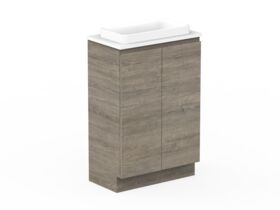 Posh Domaine Plus Ensuite 600 Floor Mount Vanity Unit Caesarstone Top