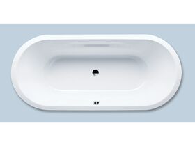 Kaldewei Vaio Duo Oval Bath With Overflow 1800mm X 800mm White/ Chrome ...