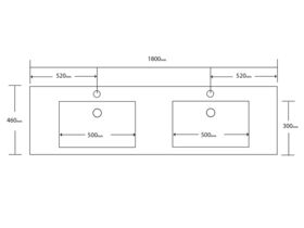 Posh Solus Vanity Unit with Kick 2 Door 4 Drawer Double Bowl 1800mm