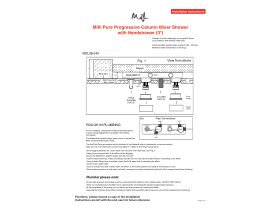 Installation Instructions - Milli Pure Progressive Shower Mixer Tap Column System with Handshower 180mm Right Hand and Cirque Textured Handles (3 Star)