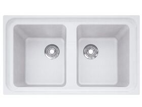 Franke Impact Granite Double Bowl Sink Only No Taphole Polar White