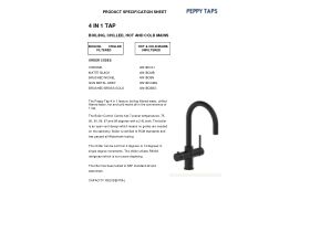 Specification Sheet - 4 In 1 Filtered Boiling, Filtered Chilled, Hot & Cold