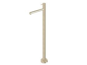 Scala Floor Mounted Bath Mixer Tap 250mm Outlet Trimset LUX PVD Brushed Platinum Gold