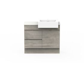 Posh Domaine Semi Recessed Vanity Unit