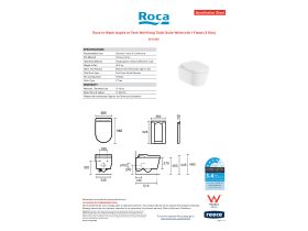 Specification Sheet - Roca In-Wash Inspira In-Tank Wall Hung Toilet Suite White with I Frame (4 Star)