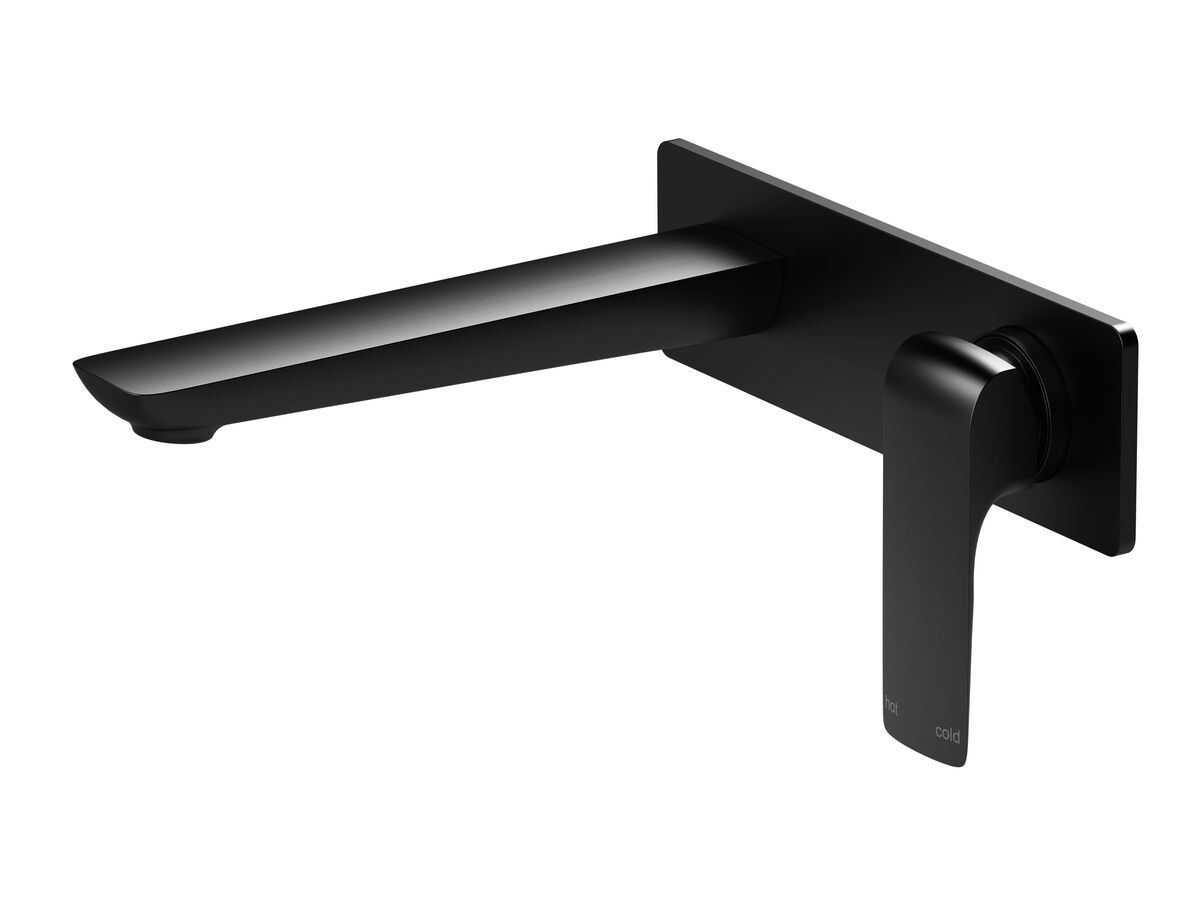 Milli Glance Wall Basin Mixer Tap Set 180mm Black (6 Star) from Reece