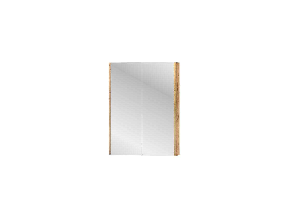 Kado Arc Shaving Cabinet 600W X 800H X 130D Double Door - Solid Timber Sides