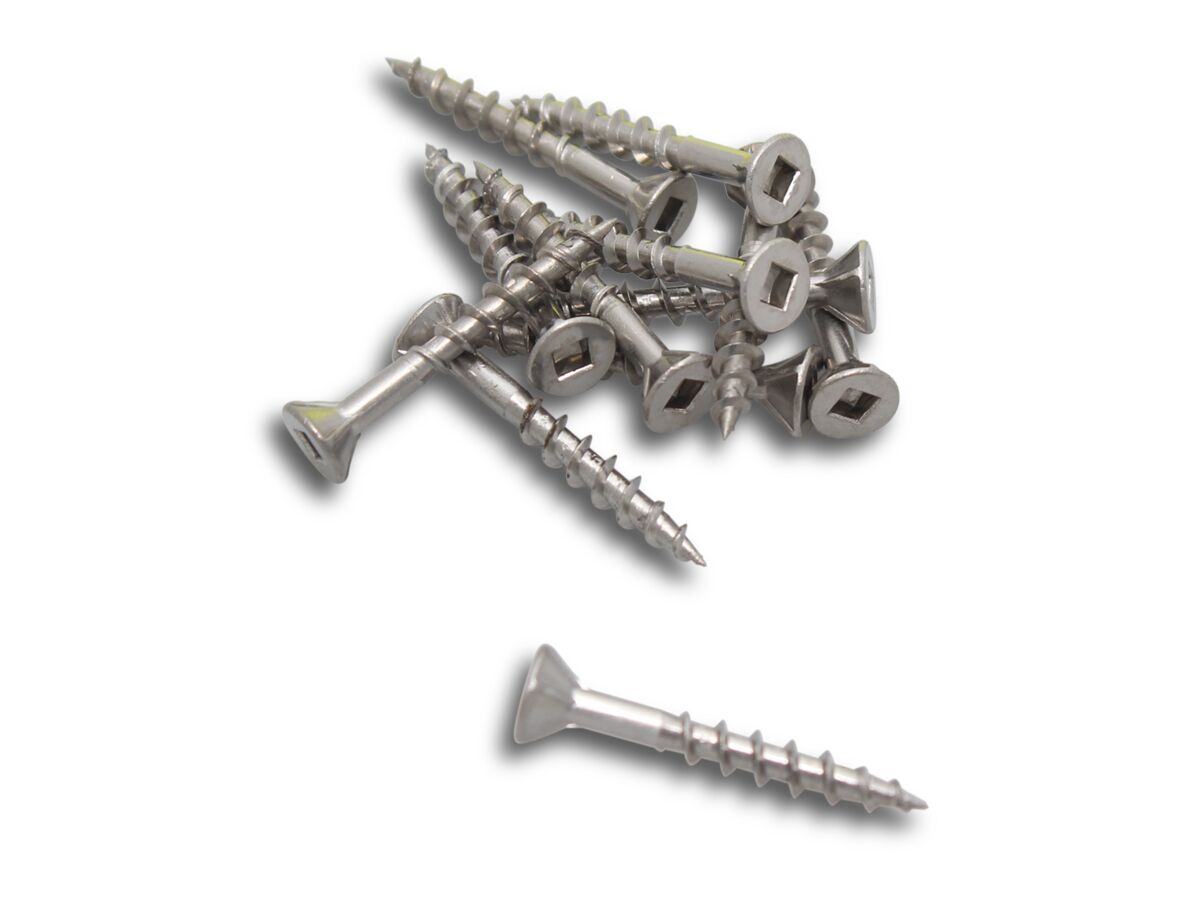 SQR DRIVE SCREW S/S WOOD 9 X 1 1/4(100)