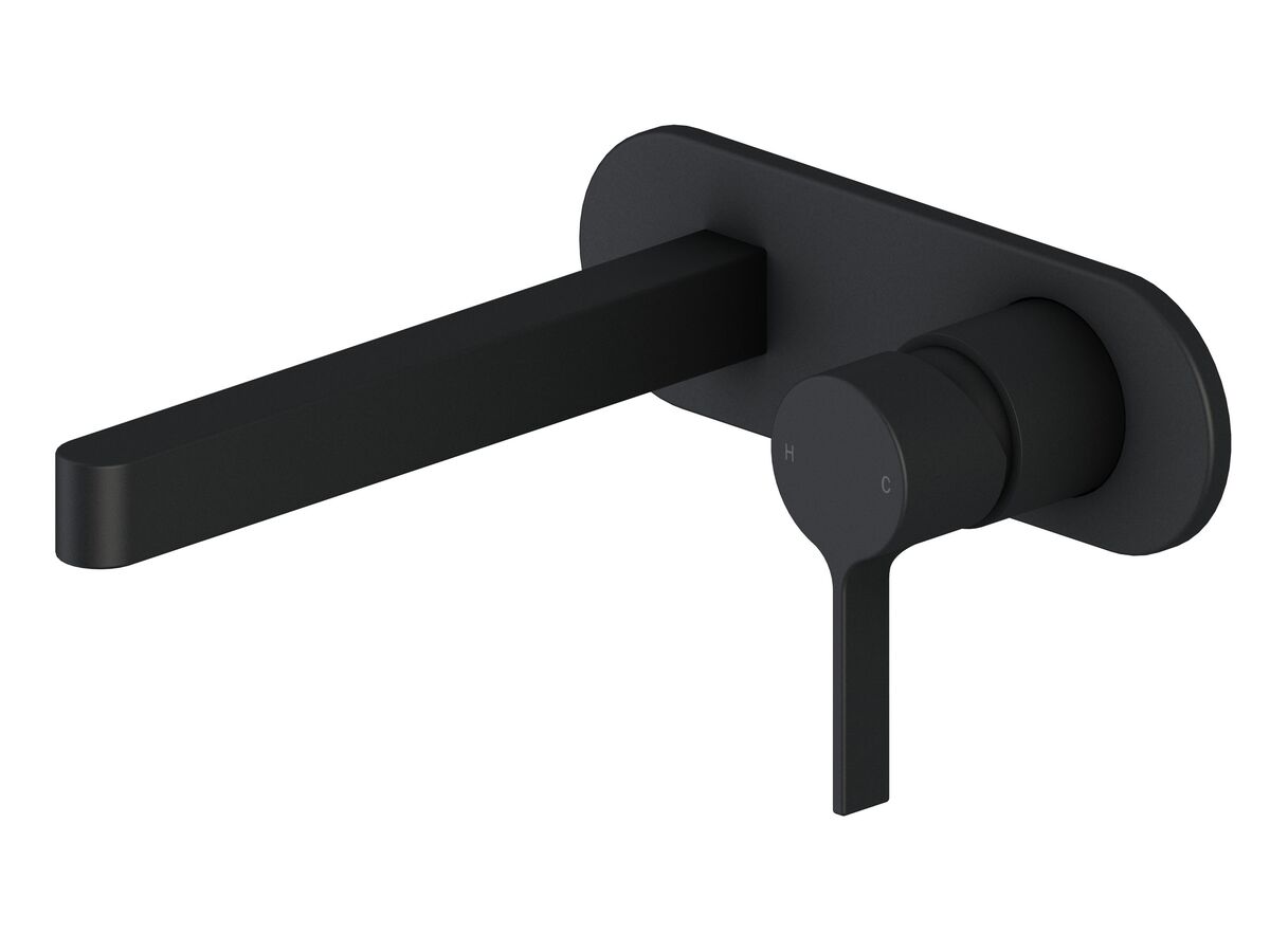 Mizu Stream Wall Basin Mixer Tap Set Matte Black (4 Star) from Reece