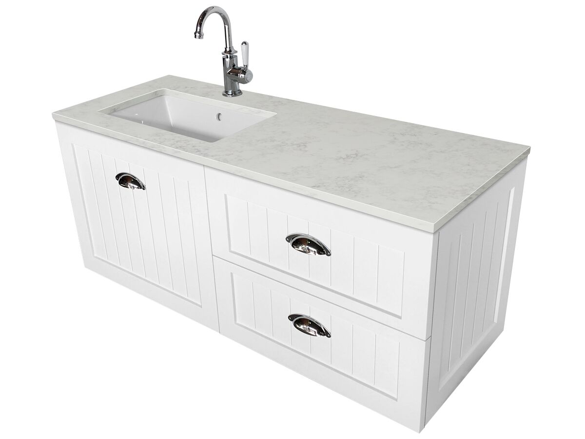 Kado Era 1200mm Wall Hung Vanity Unit 1 Door 2 Drawers with Under