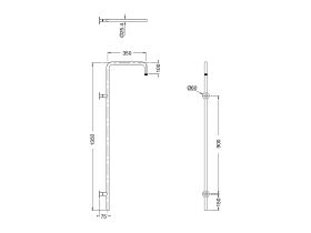 Milli Pure Column Shower Arm Only