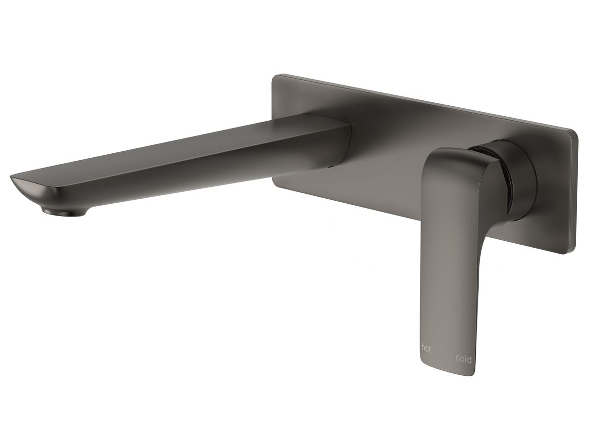 Milli Glance Wall Basin Mixer Tap Set 180mm Gunmetal (6 Star) from Reece