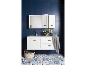 Kado Era Wall Hung Vanity Unit 1 Door & 2 Drawers with Under Counter Basin 1200mm