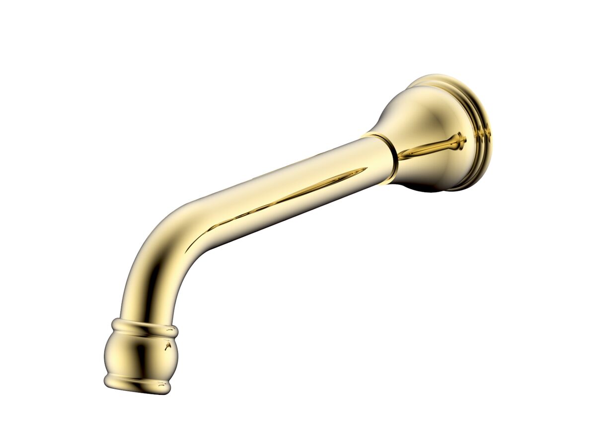 Milli Voir Wall Bath Spout 220mm Brass Gold