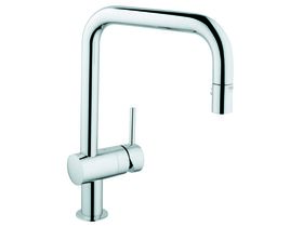 GROHE Minta U Sink Mixer with Pull Out (Squareline) Chrome (4 Star)