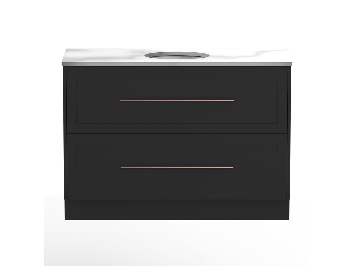 Kado Lux 1200mm All Drawer Floor Mounted Vanity Unit 2 Drawers Single