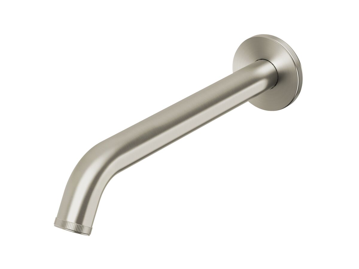 Hero - Milli Etch Wall Basin / Bath Outlet 250mm Brushed Nickel (6 Star)