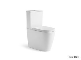Kado Lux Close Coupled Back to Wall Overheight Back Inlet Toilet Suite with Soft Close Quick Release Seat White (4 Star)