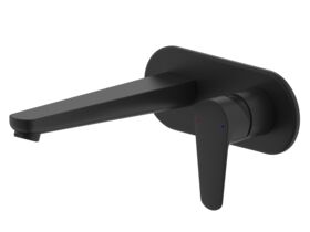 Hero - Posh Solus Wall Basin / Bath Set Mixer Tap Matte Black (5 Star)