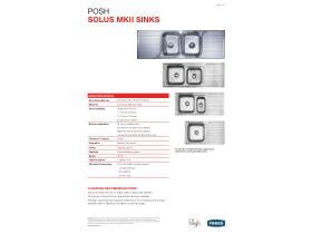 Technical Guide - Posh Solus MKII Double Bowl Double Drainer Sink 1 Taphole Stainless Steel