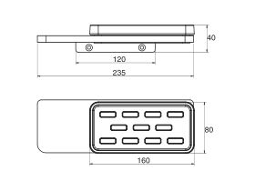 Milli Glance Wall Mount Soap Dish with Shelf