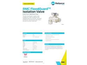 Specification Sheet - Floodguard Isolation Valve