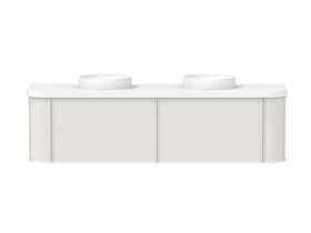Kado Era 50mm Durasein Statement Top Double Curve All Drawer 1800mm Wall Hung Vanity with Double Basin