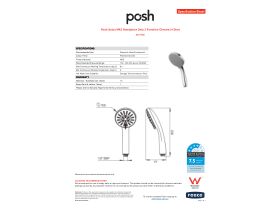 Specification Sheet - Posh Solus MK3 Handpiece Only 3 Function Chrome (4 Star)