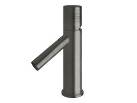 Milli Pure Basin Mixer Tap with Cirque Textured Handle Brushed Gunmetal (6 Star)