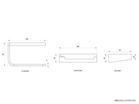 Enda #1 Toilet Roll Holder 140mm Width White