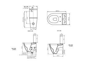 Enware Wall Faced Rimless Closed Coupled Suite