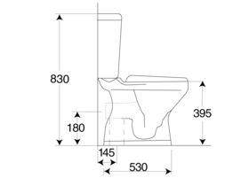 Posh Solus Close Coupled Toilet Suite P Trap with Soft Close Quick Release Seat White/ Chrome (4 Star