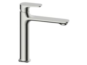 Mizu Silk Medium Height Basin Mixer Tap Brushed Nickel (6 Star) Lead Free