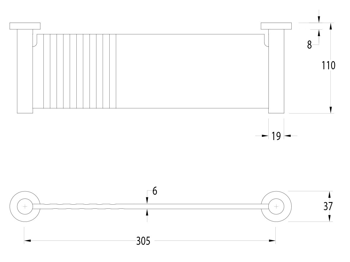 Milli Mood Edit Shower Shelf Matte Black from Reece