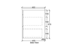 Acqua Wall Hung Double Height Double Bowl Vanity 1500mm Freestyle 30mm Top