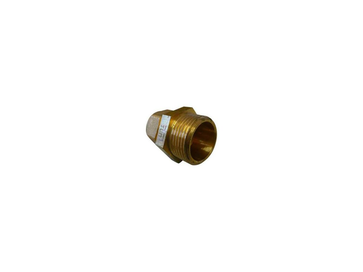 BRASS GAS COMP MALE COUPLING 20X15 BSP