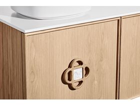 ISSY Adorn Above Counter or Semi Inset Wall Hung Vanity Unit with Three Drawers & Internal Shelves with Petite Handle 123