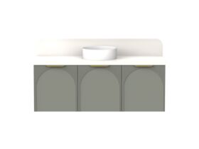 ADP Archie by Alisa & Lysandra All Door Wall Hung Vanity Unit Centre Bowl 1350 Caesarstone