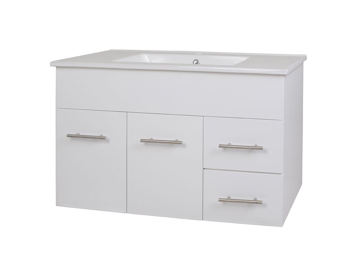 Posh Bristol MK2 900mm Wall Hung Vanity Unit Centre Bowl 2 Door and 2