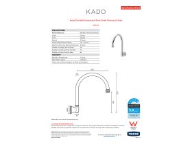 Specification Sheet - Kado Era Wall Gooseneck Sink Outlet Chrome (5 Star)