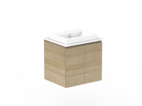 Posh Domaine Plus Conventional 600 Wall Hung Vanity Unit Caesarstone Top