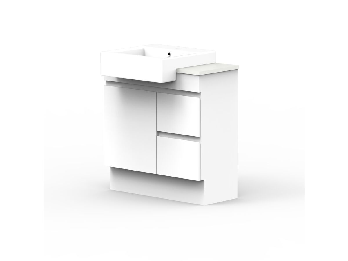 ADP Essence MKII Semi Recess Vanity Unit with Kick 1 Door, 2 Drawers No Basin 750mm