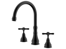 Milli Voir Hob Kitchen / Spa Set Cross Handle Matte Black (4 Star)