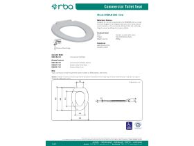Specification Sheet - RBA Security Toilet Seat without Lid White